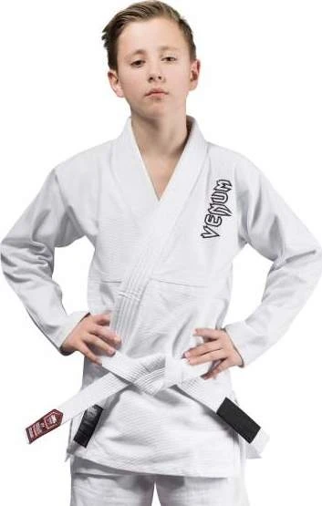 Venum Contender vaikiškas BJJ kimono (su nemokamu baltu diržu) – baltas