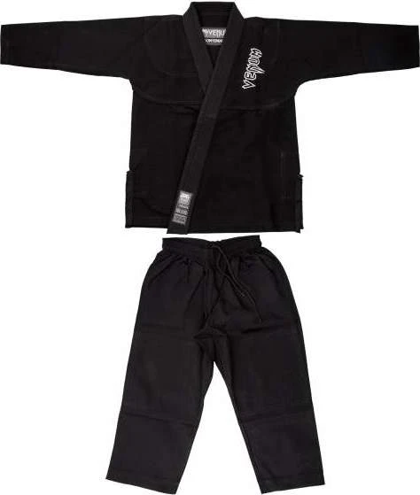 Venum Contender vaikiškas BJJ kimono (su nemokamu baltu diržu) – juodas