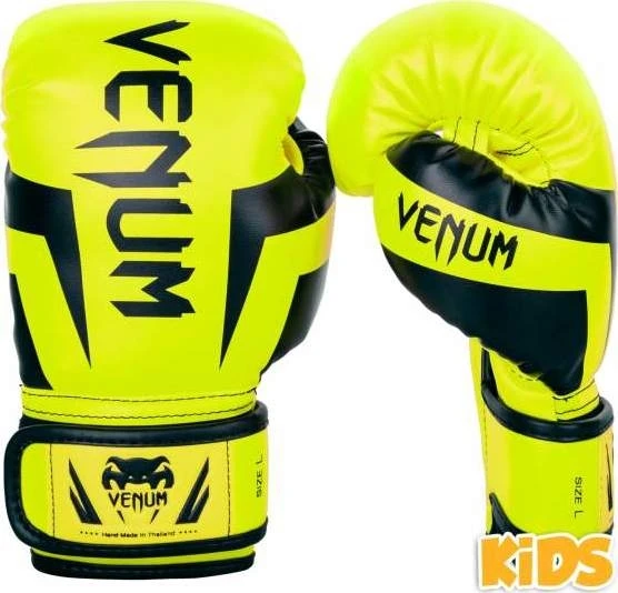 Vaikiškos bokso pirštinės Venum Elite - Exclusive - fluorescencinės geltonos