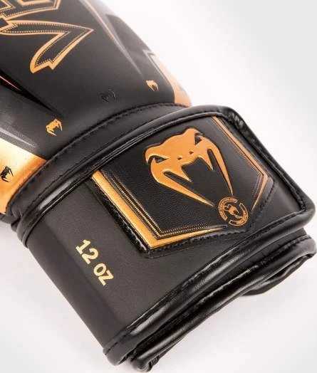 Venum Elite Evo Boxing Gloves - Juodas/Bronze