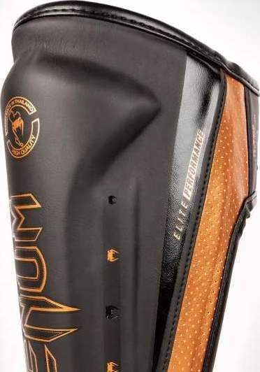 Venum Elite Evo Shinguards - Juodas/Bronze