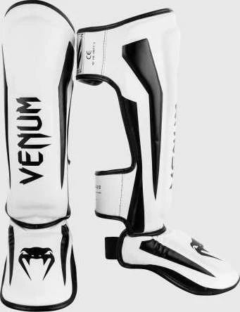 Venum Elite Standup blauzdų apsaugos, baltos/juodos
