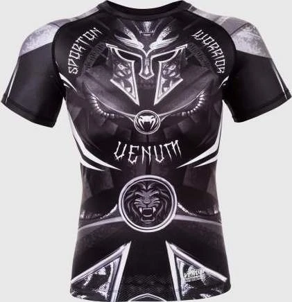 Venum Gladiator 3.0 marškinėliai (rashguard), trumpomis rankovėmis, juodi/balti