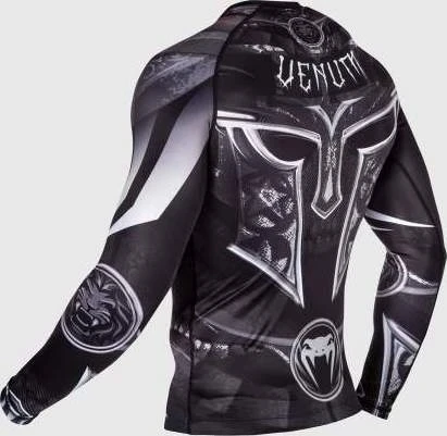 Marškinėliai Venum Gladiator 3.0 Rashguard ilgomis rankovėmis, juodi/balti