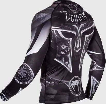 Marškinėliai Venum Gladiator 3.0 Rashguard ilgomis rankovėmis, juodi/balti