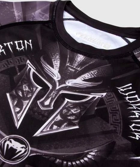 Marškinėliai Venum Gladiator 3.0 Rashguard ilgomis rankovėmis, juodi/balti