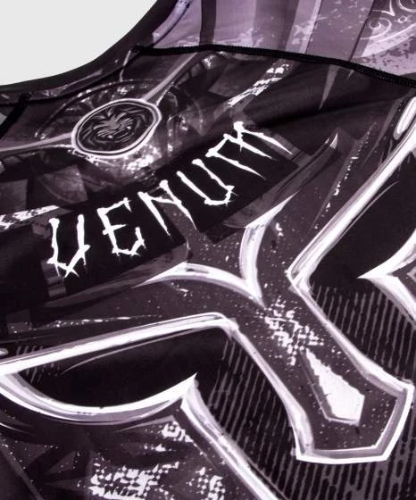 Marškinėliai Venum Gladiator 3.0 Rashguard ilgomis rankovėmis, juodi/balti