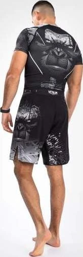 MMA šortai Venum Gorilla Jungle, juodi/balti