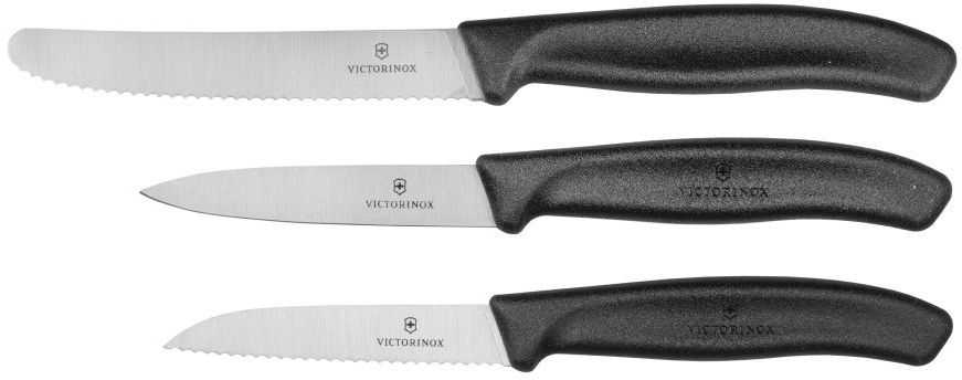 "Victorinox" 3 peilių rinkinys 6.7113.3 (juodas)