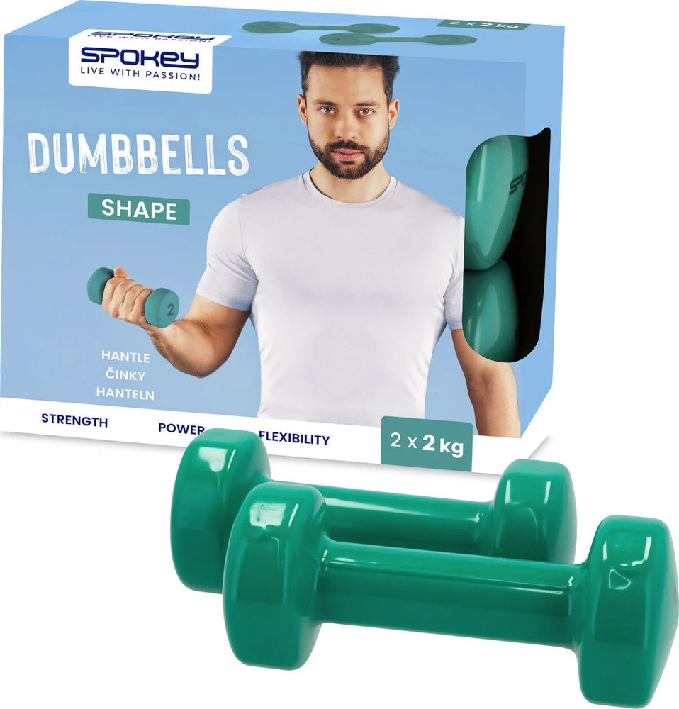 Vinilinių hantelių rinkinys Spokey SHAPE 2x 2kg