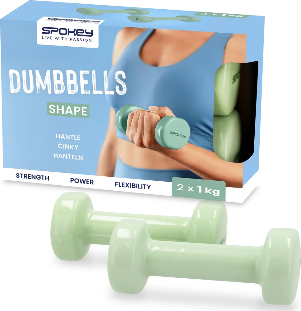 Vinilinių hantelių rinkinys Spokey SHAPE 2x 1kg