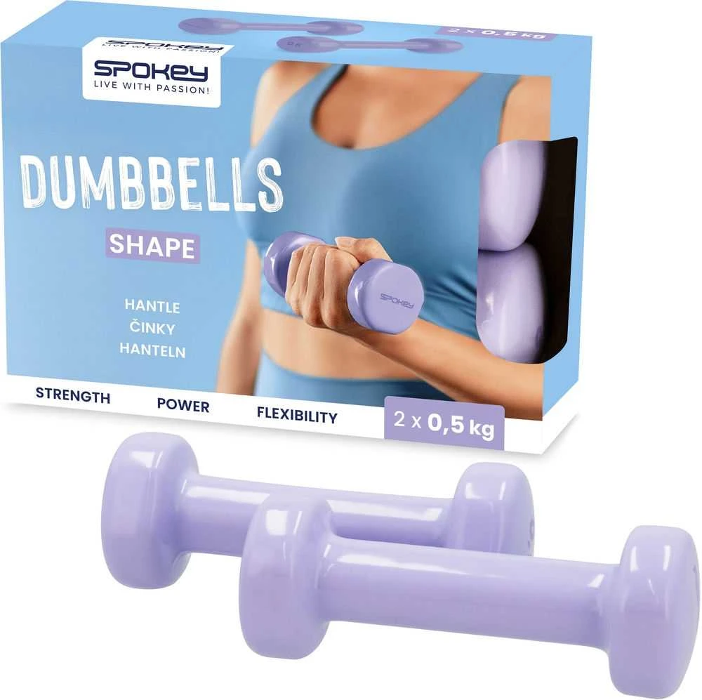 Vinilinių hantelių rinkinys Spokey SHAPE 2x 0,5kg