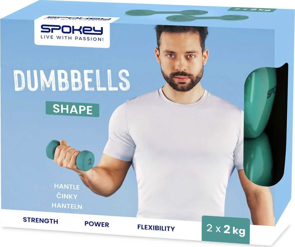 Vinilinių hantelių rinkinys Spokey SHAPE 2x 2kg
