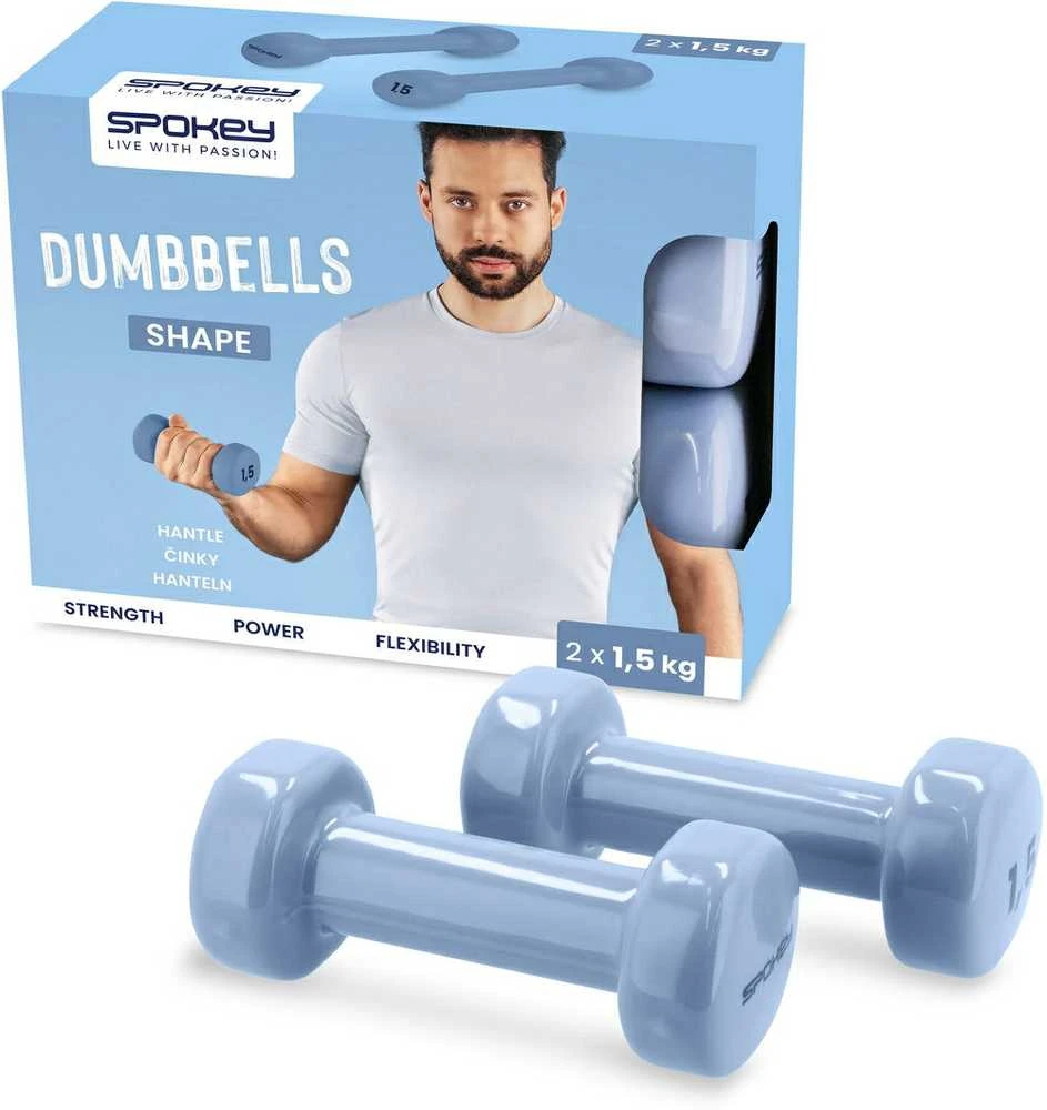 Vinilinių hantelių rinkinys Spokey SHAPE 2x 1,5kg