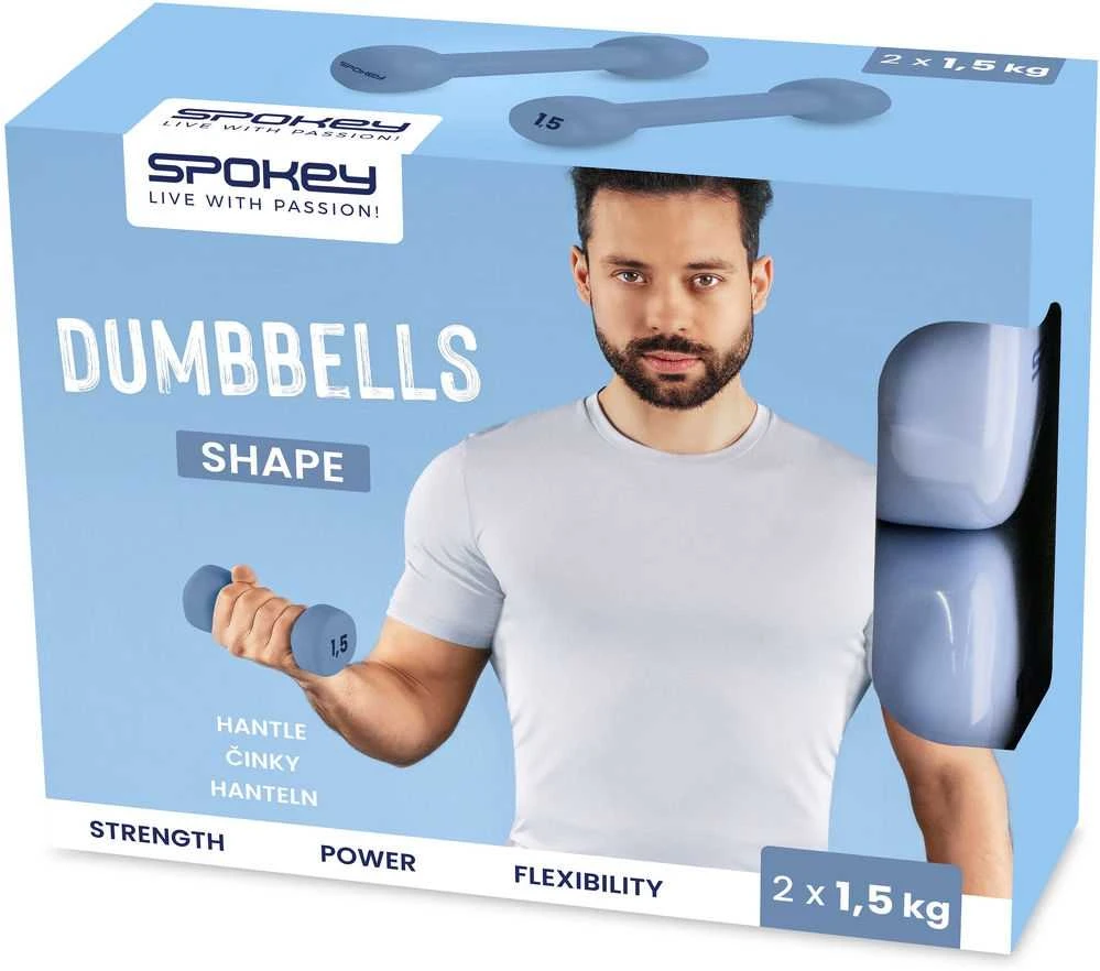 Vinilinių hantelių rinkinys Spokey SHAPE 2x 1,5kg