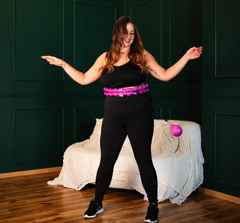 HHW12 PLUS SIZE VIOLET HULA HOOP WITH WEIGHT HMS