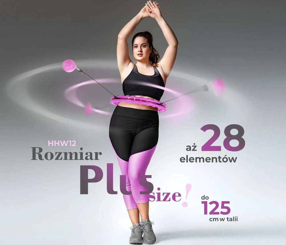HHW12 PLUS SIZE VIOLET HULA HOOP WITH WEIGHT HMS