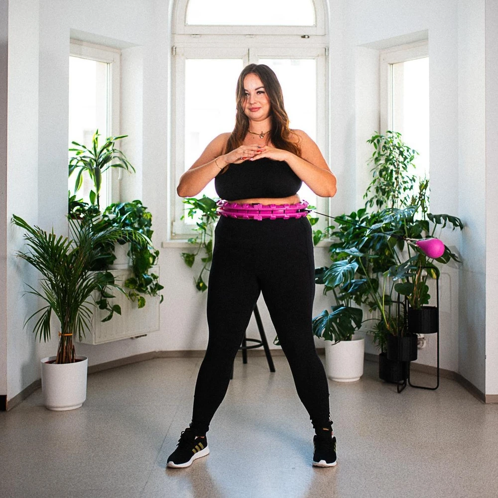 HHW12 PLUS SIZE VIOLET HULA HOOP WITH WEIGHT HMS