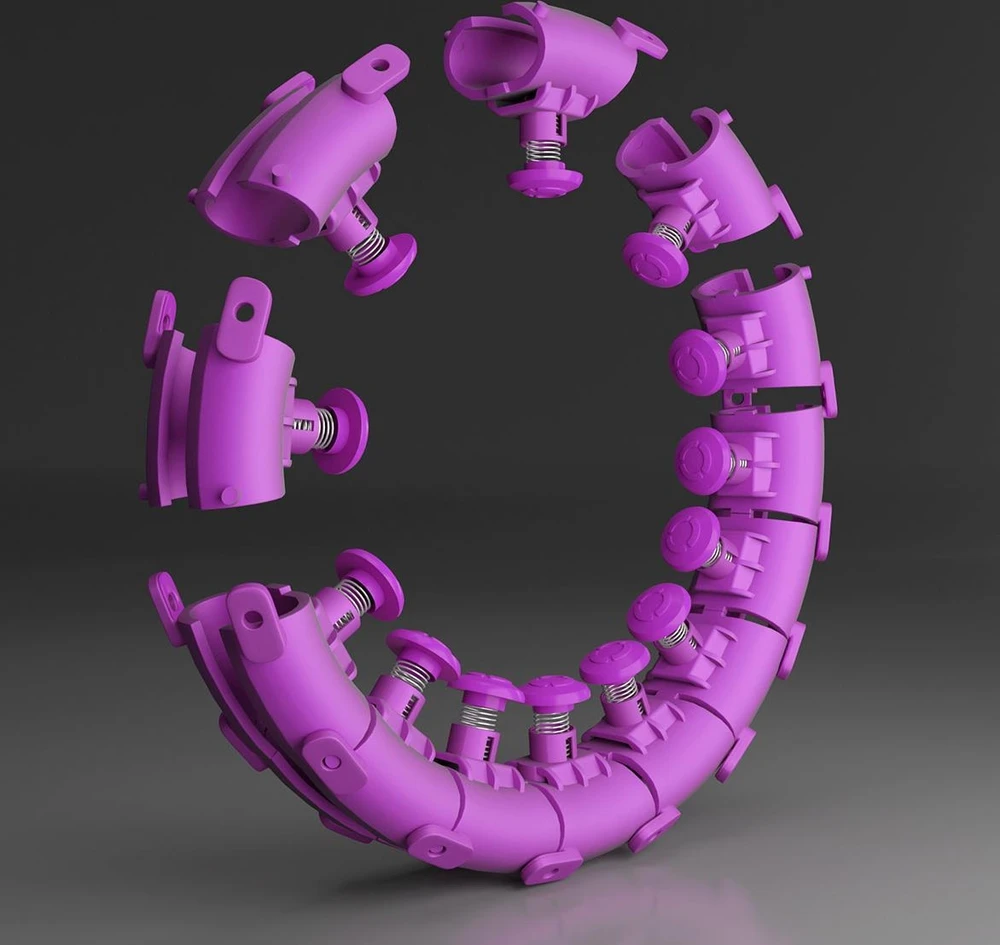 HHW12 PLUS SIZE VIOLET HULA HOOP WITH WEIGHT HMS