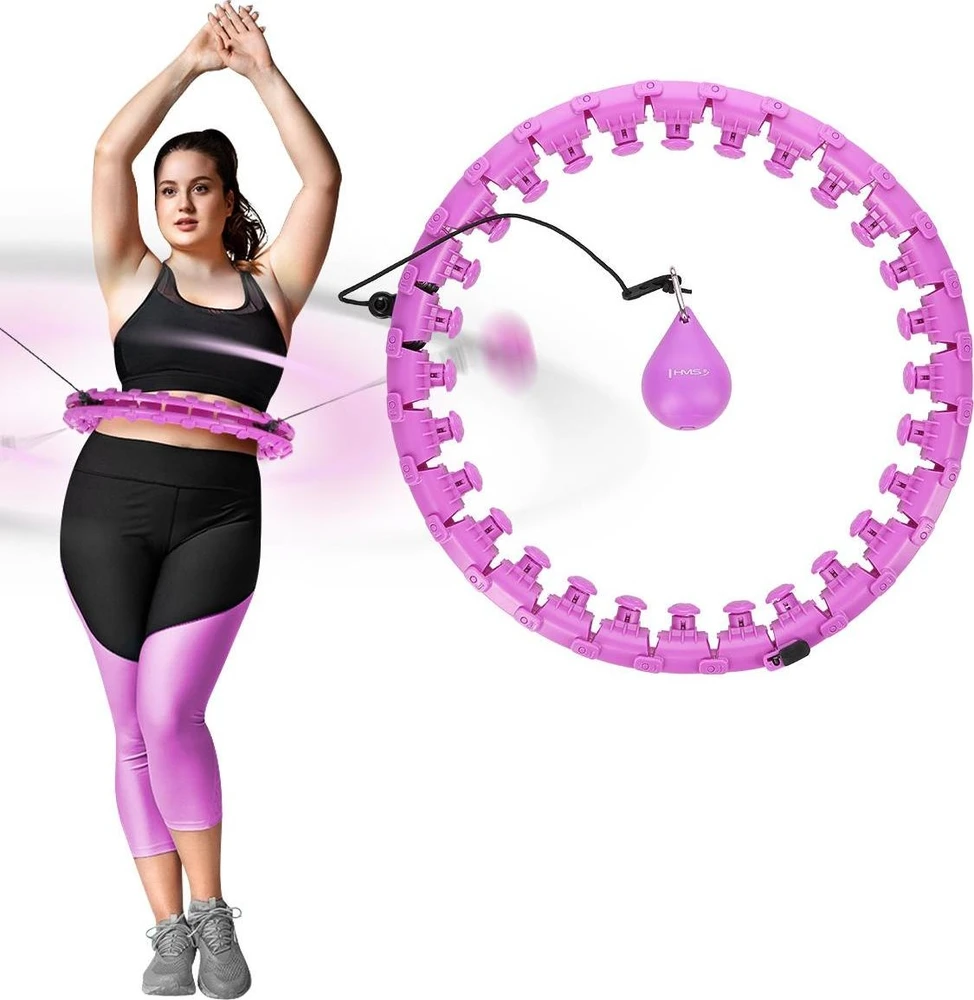HHW12 PLUS SIZE VIOLET HULA HOOP WITH WEIGHT HMS