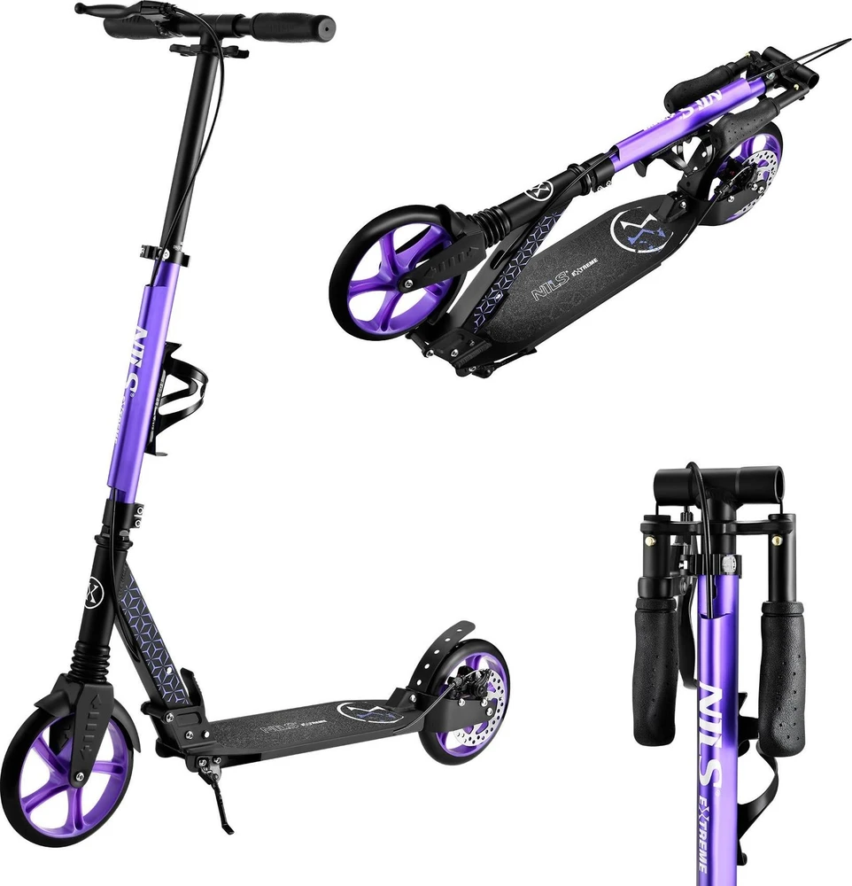 Violetinis paspirtukas Nils Extreme HM124T su diskiniu stabdžiu