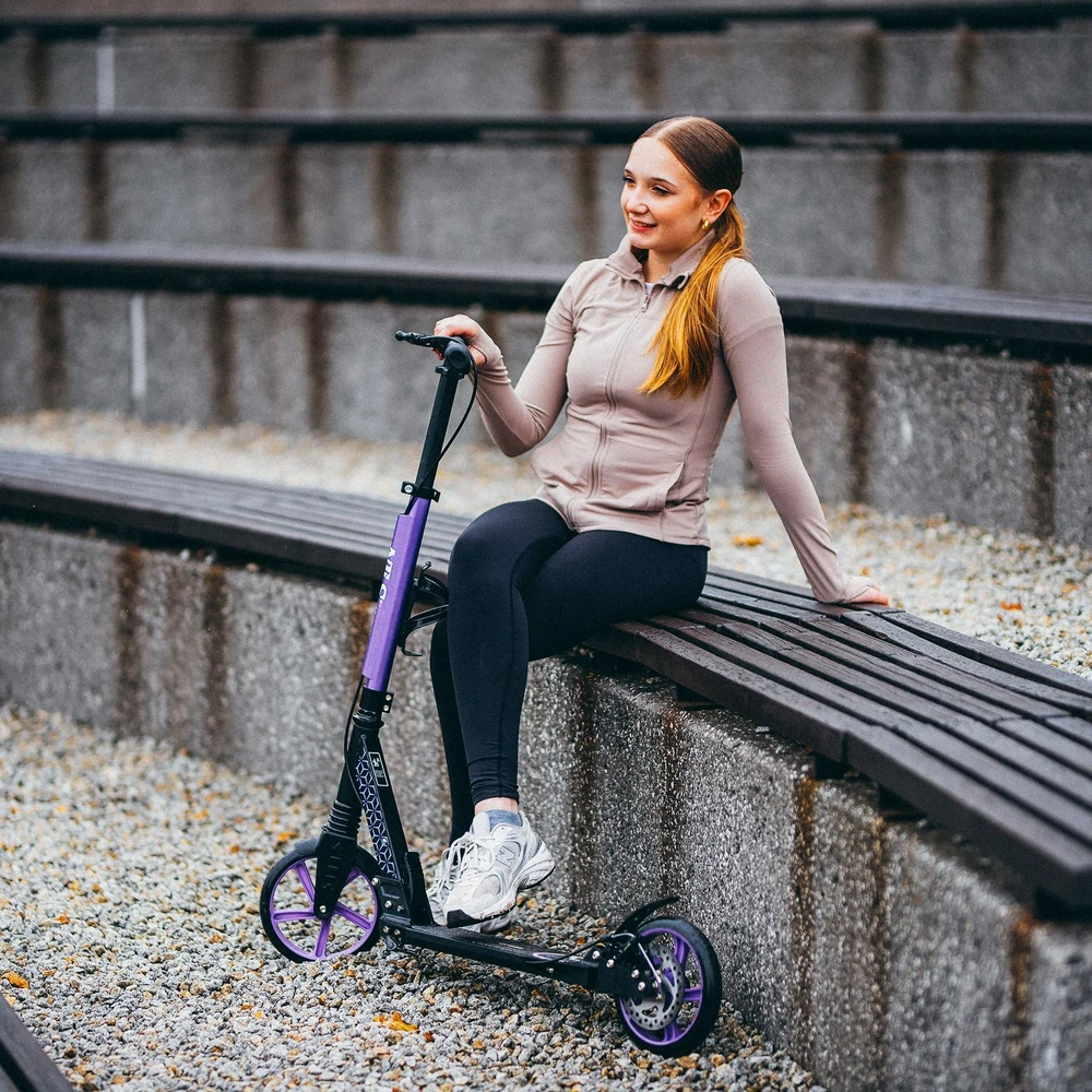 Violetinis paspirtukas Nils Extreme HM124T su diskiniu stabdžiu