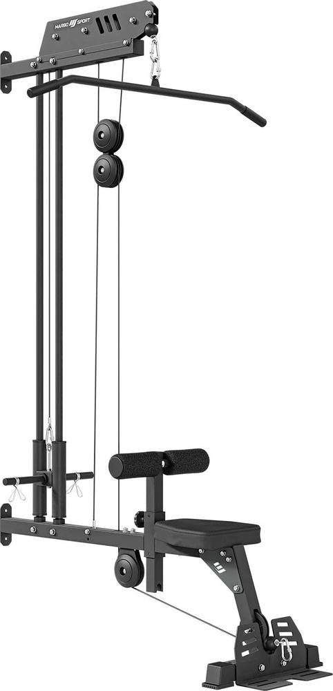 Viršutinės ir apatinės sienelės traukos su sėdyne ir atramomis kojoms MS-W104 2.0 - Marbo Sport
