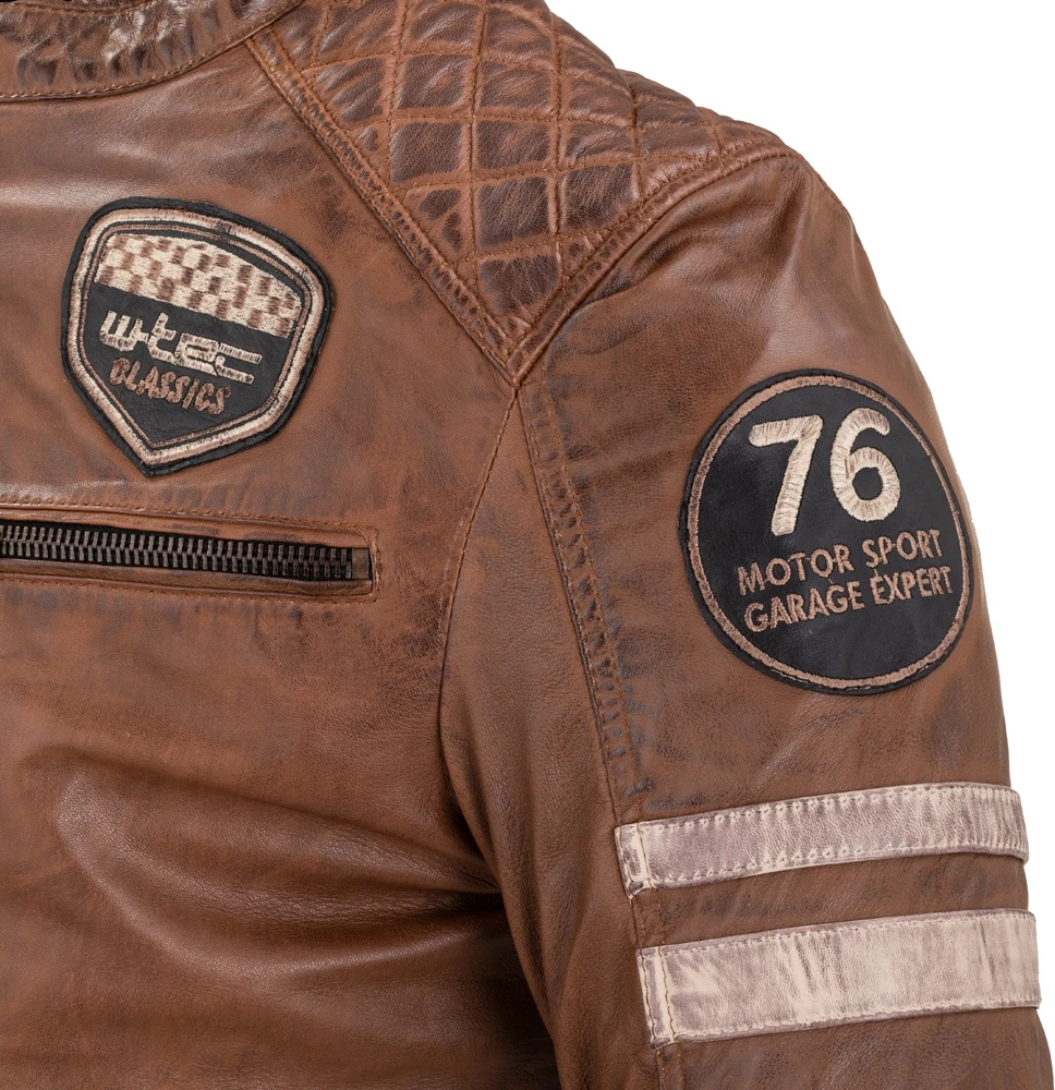 Vyriška moto striukė Jacket W-TEC Milano odinė