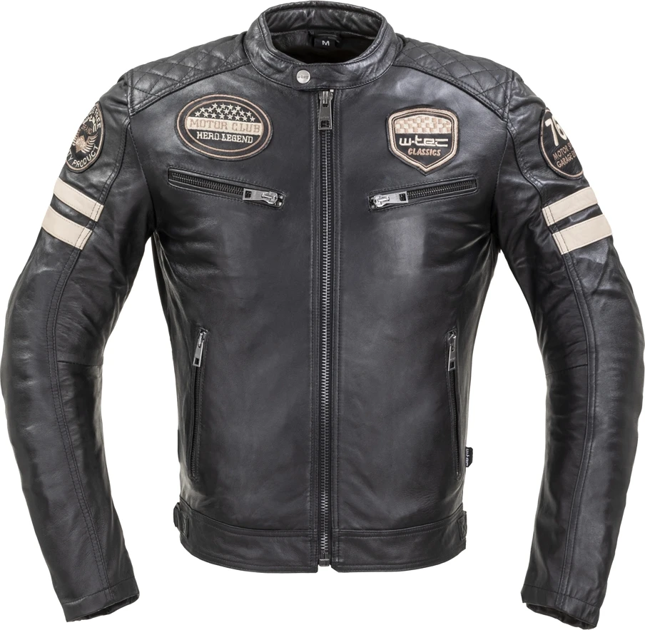 Vyriška moto striukė Jacket W-TEC Milano odinė