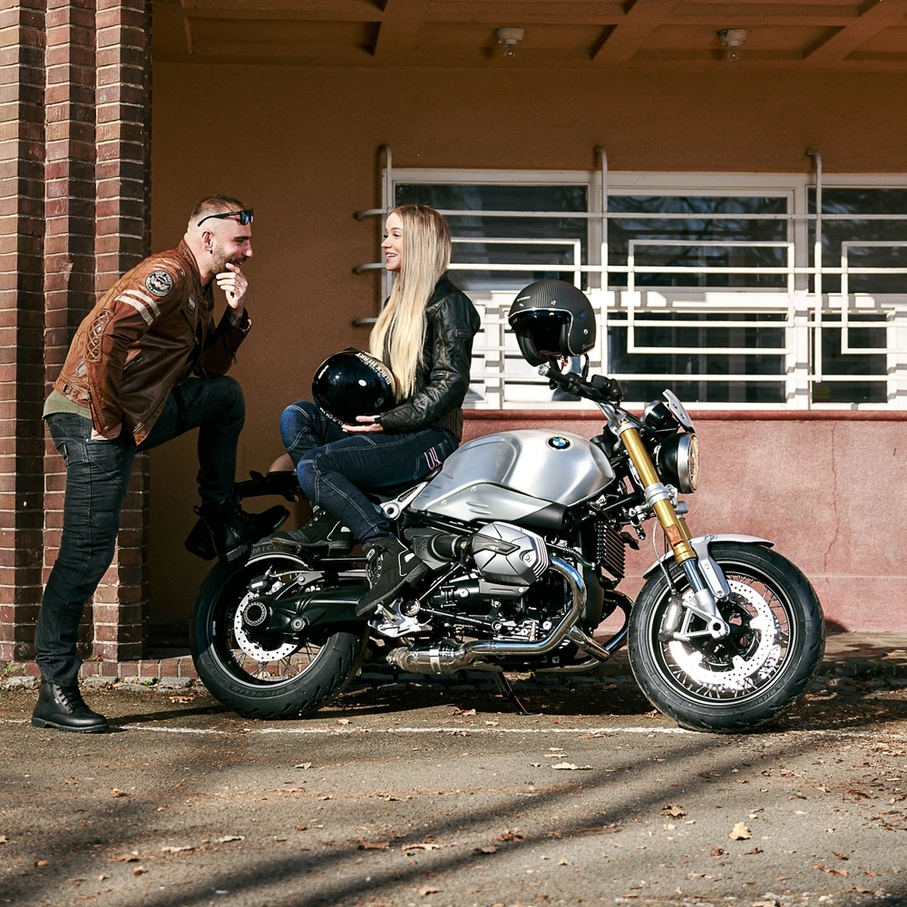 Vyriška moto striukė Jacket W-TEC Milano odinė
