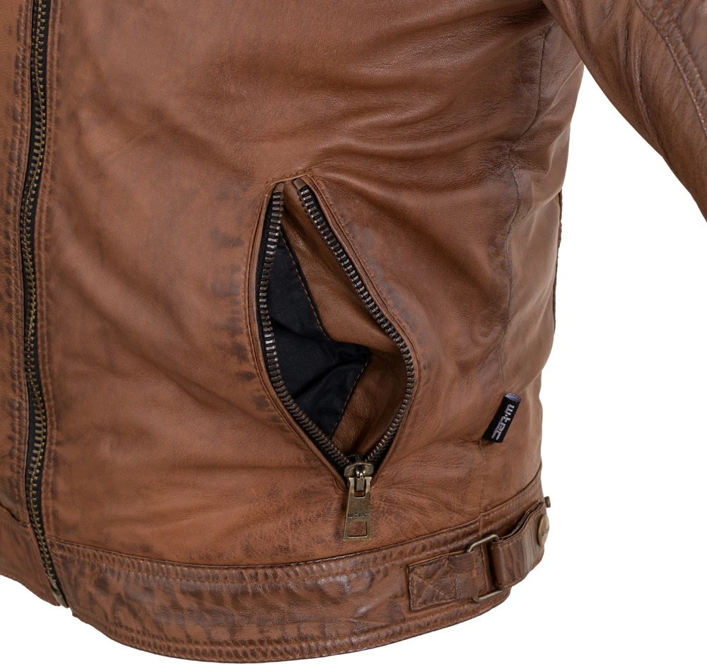Vyriška moto striukė Jacket W-TEC Milano odinė