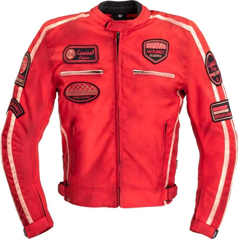 Vyriška moto striukė W-TEC Patriot raudona, tekstilinė