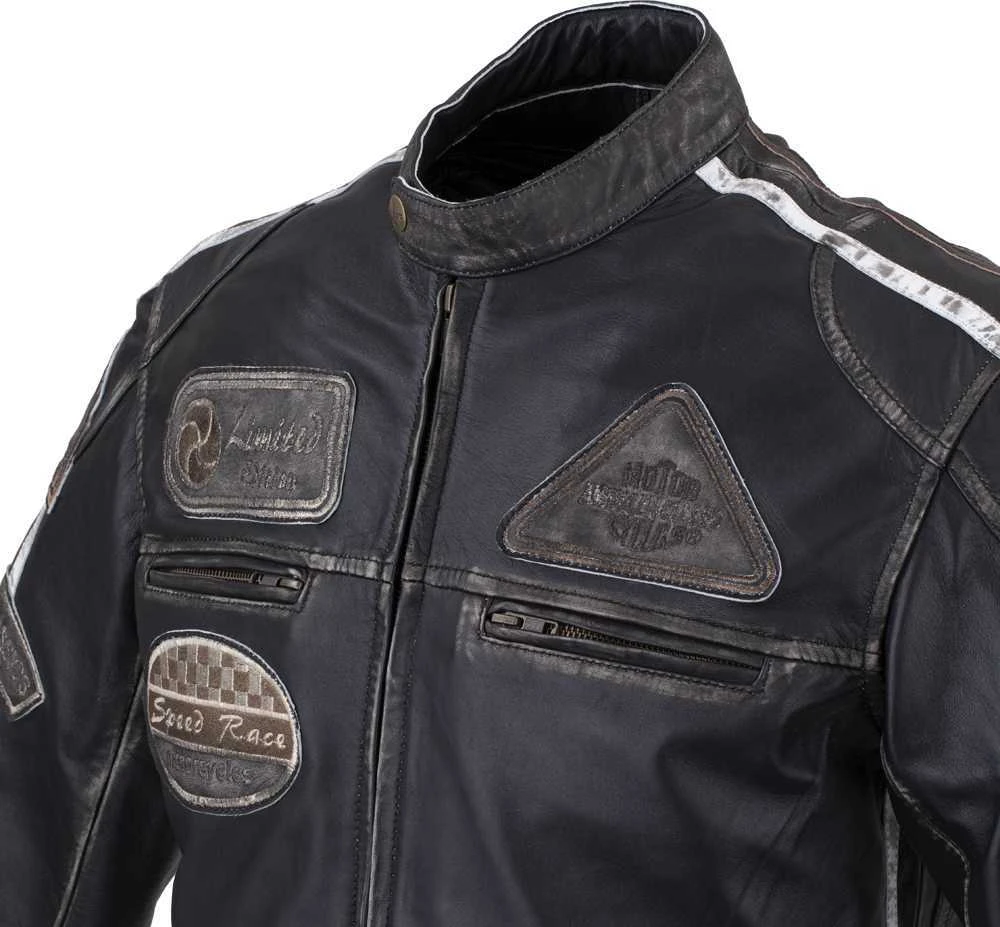 Vyriška odinė motociklininko striukė W-TEC Sheawen Vintage