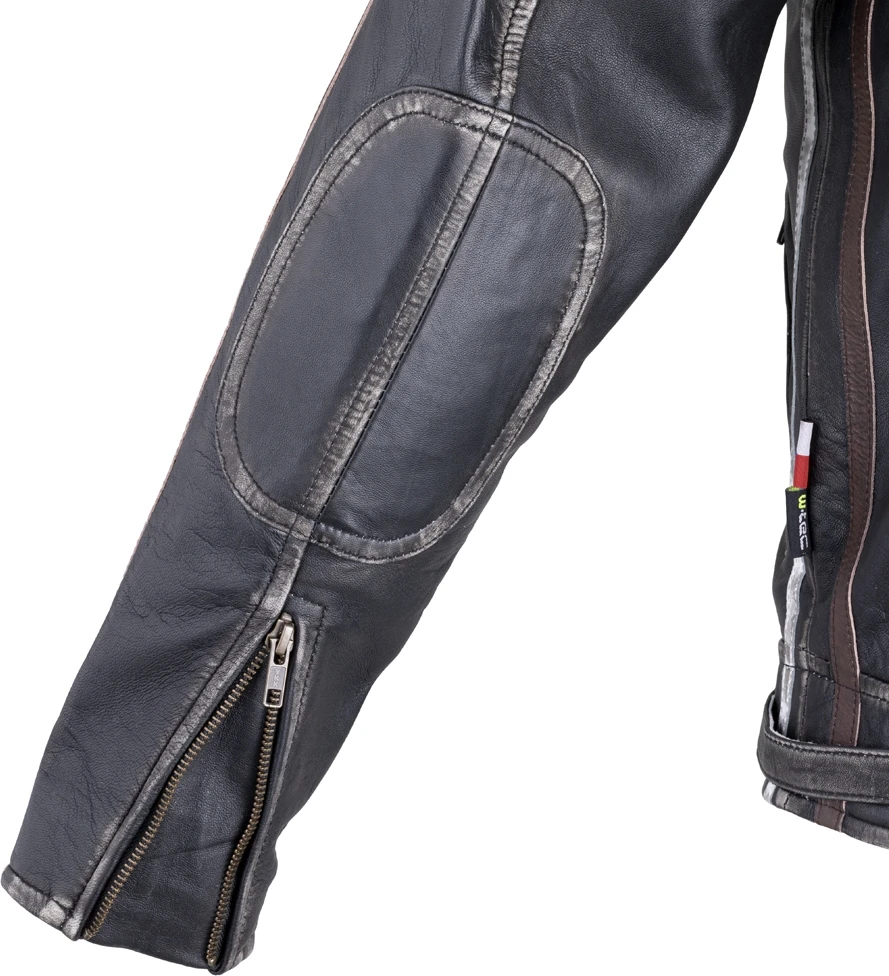 Vyriška odinė motociklininko striukė W-TEC Sheawen Vintage
