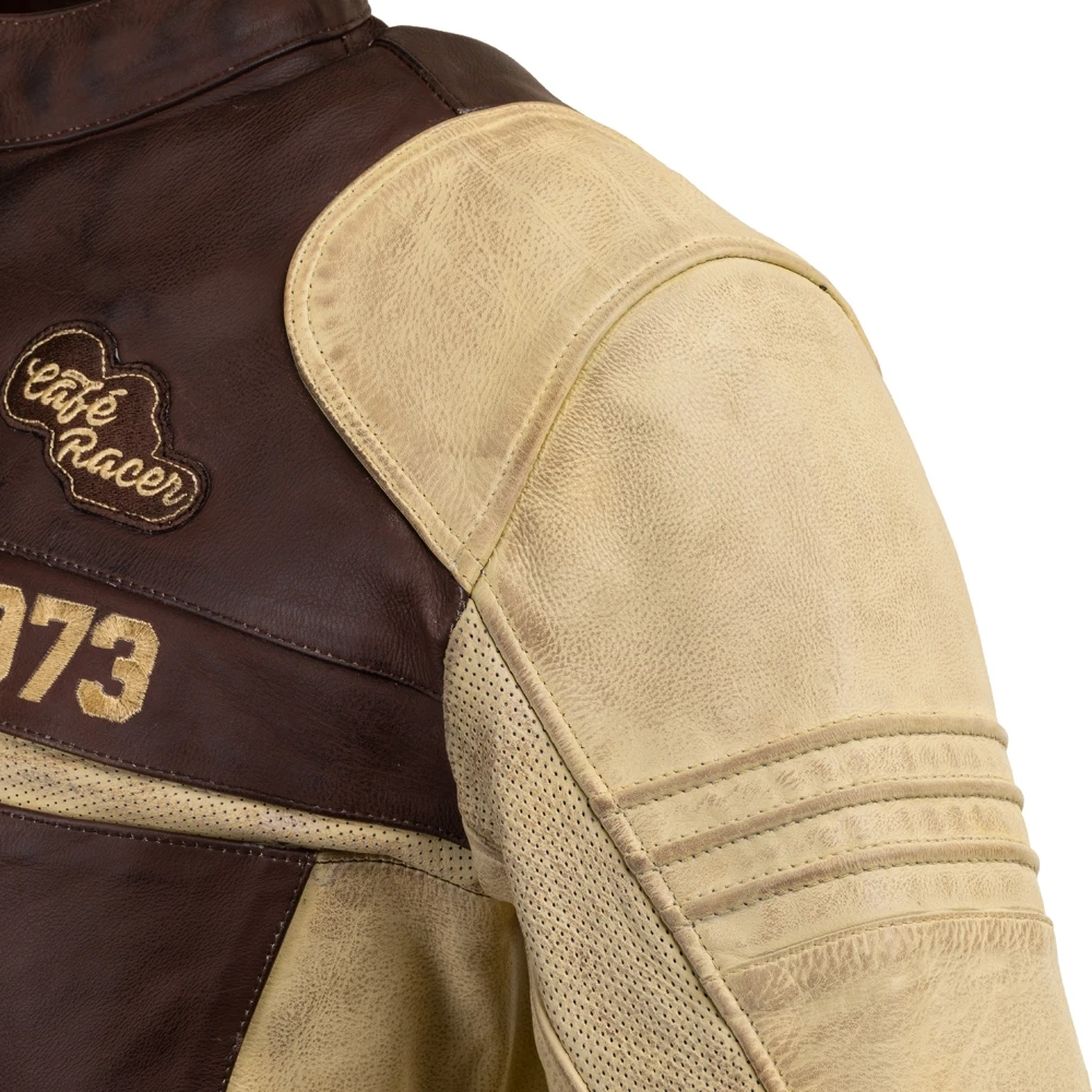 Vyriška odinė motociklo striukė W-TEC Retro