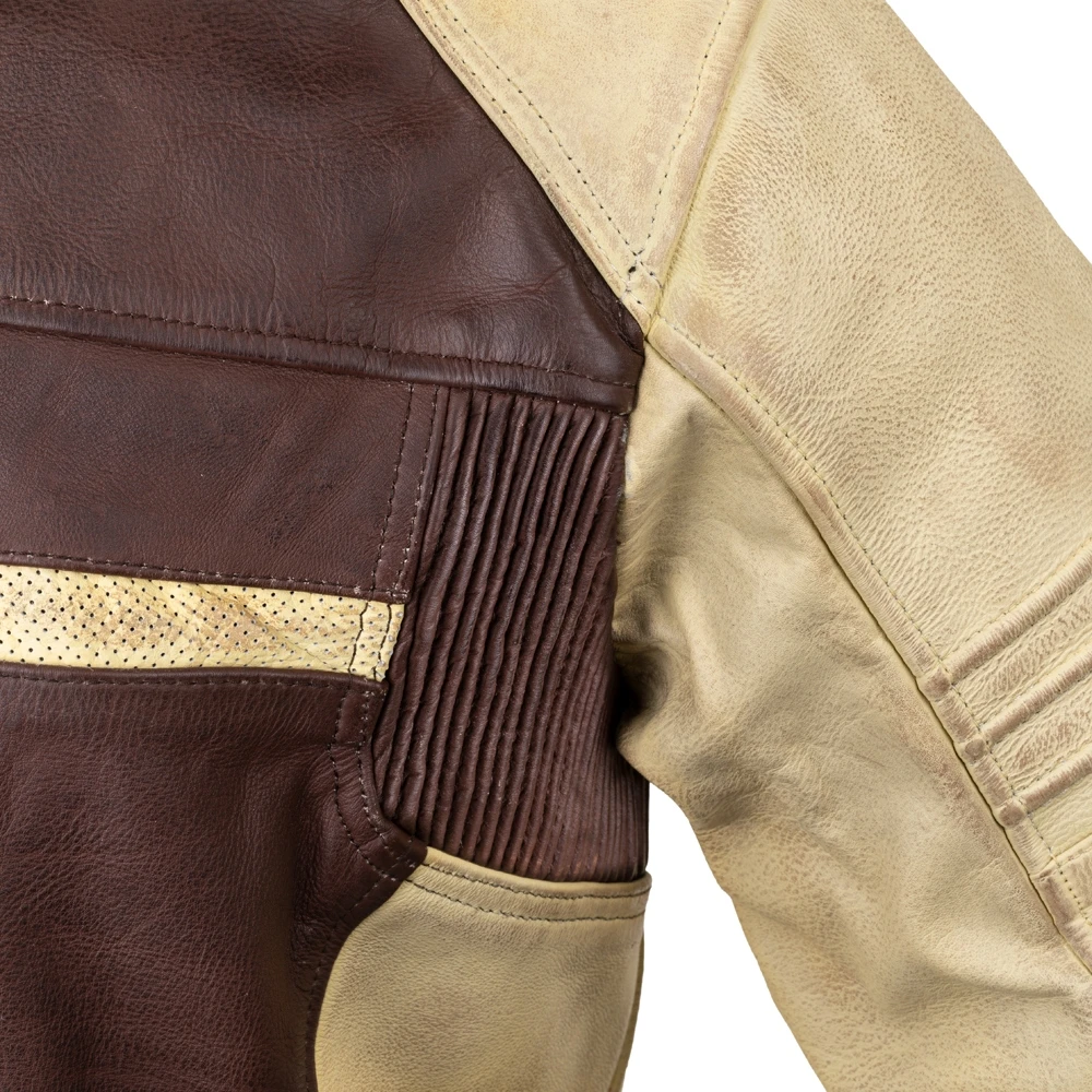 Vyriška odinė motociklo striukė W-TEC Retro