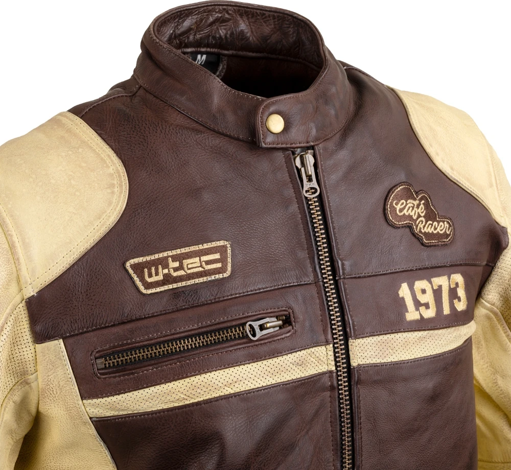 Vyriška odinė motociklo striukė W-TEC Retro