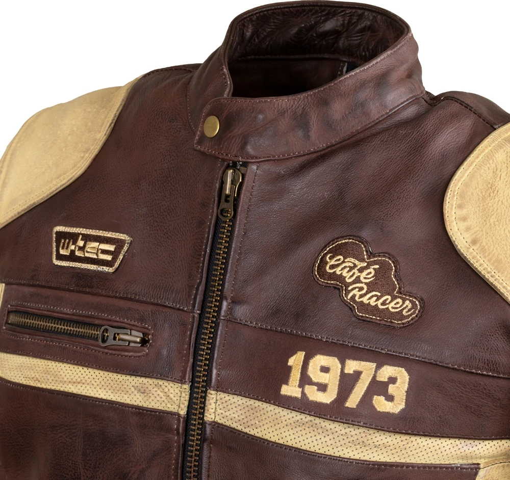 Vyriška odinė motociklo striukė W-TEC Retro