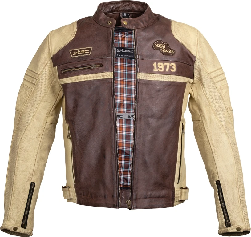 Vyriška odinė motociklo striukė W-TEC Retro