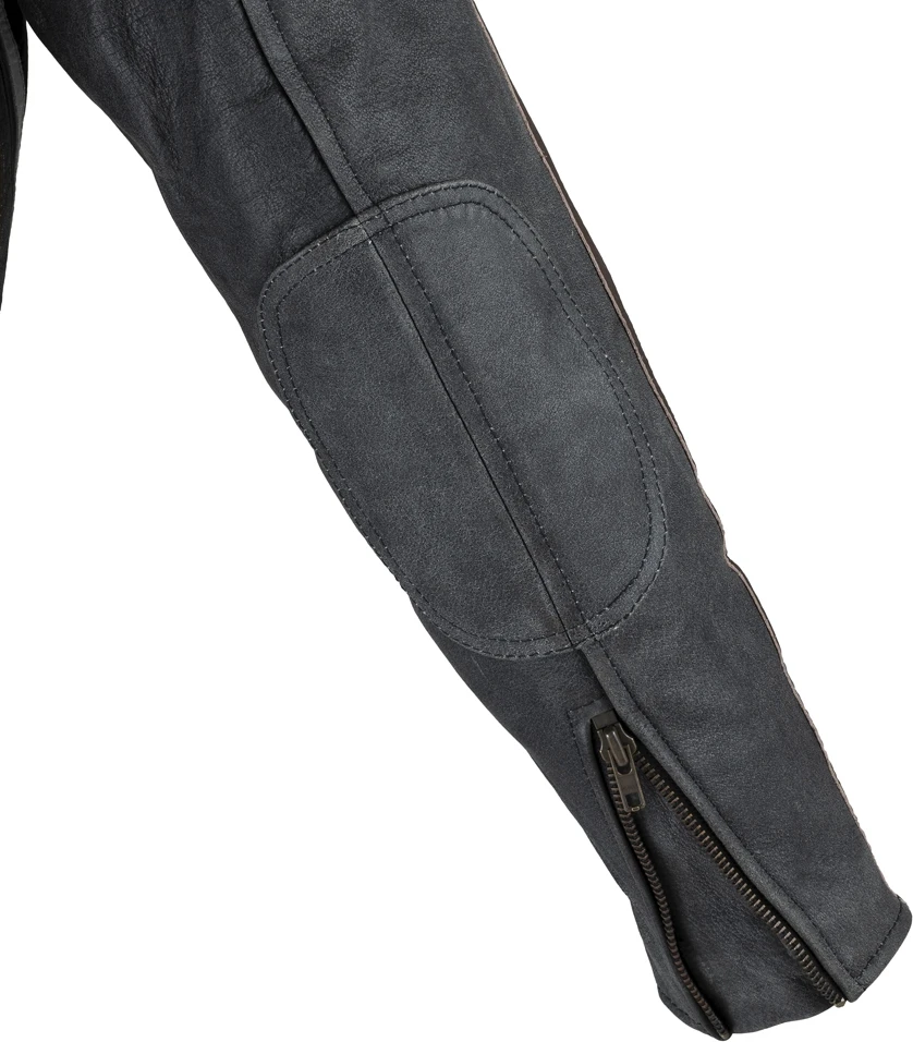Vyriškas odinis moto švarkas W-TEC Dark Pilkas Vintage