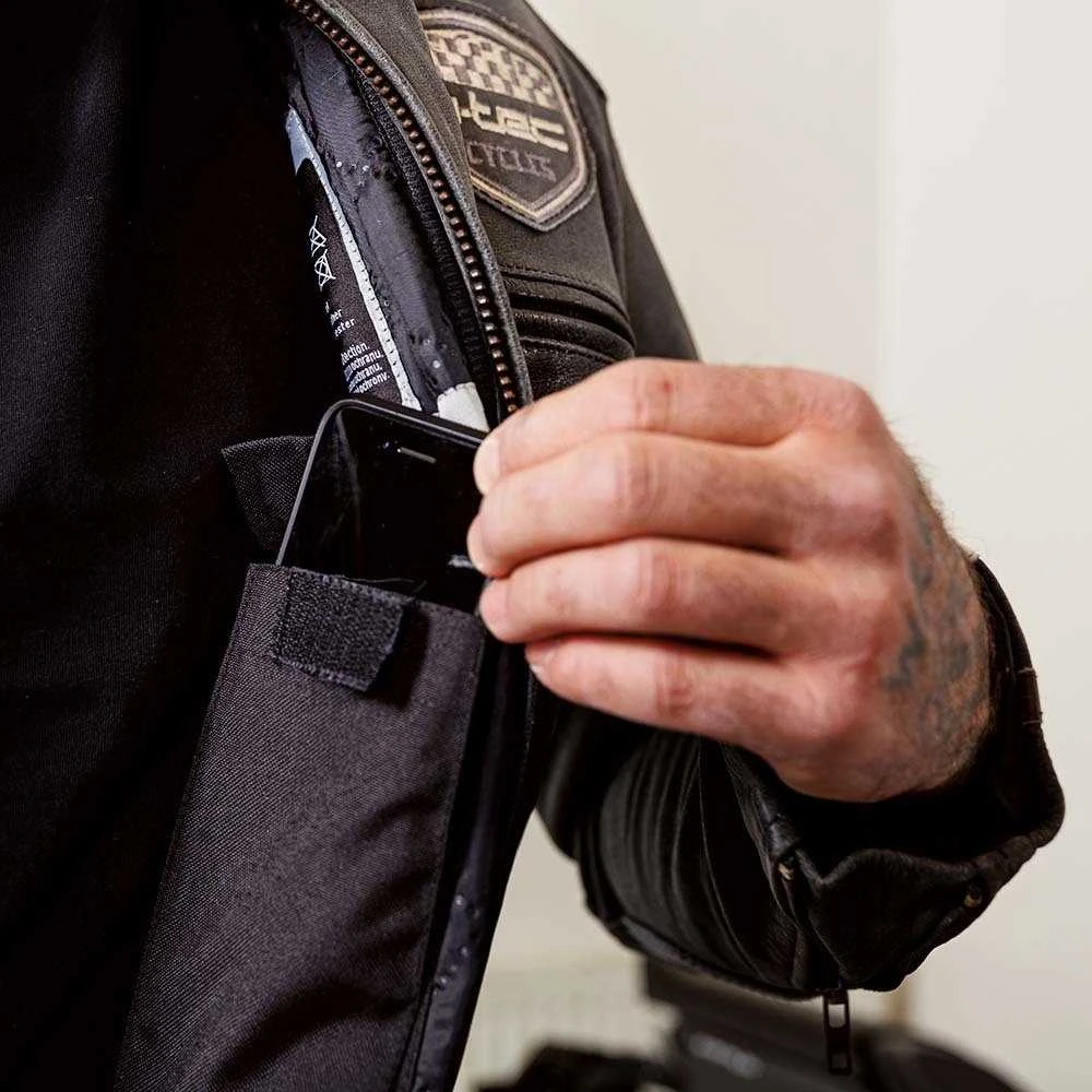 Vyriškas odinis moto švarkas W-TEC Dark Pilkas Vintage
