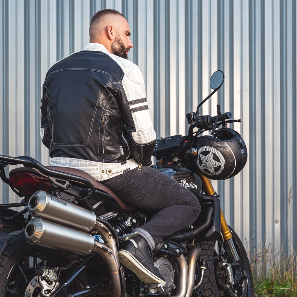 Vyriška odinė striukė W-TEC Esbiker