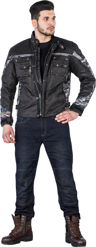 Vyriški moto džinsai W-TEC Pawted Dark