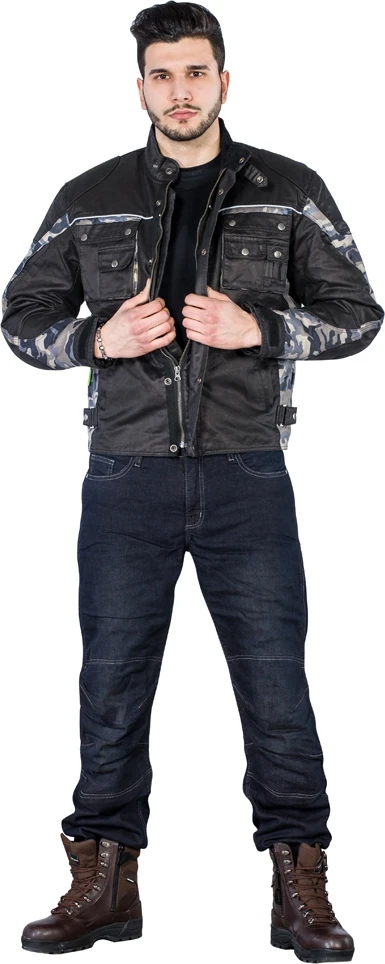Vyriški moto džinsai W-TEC Pawted Dark