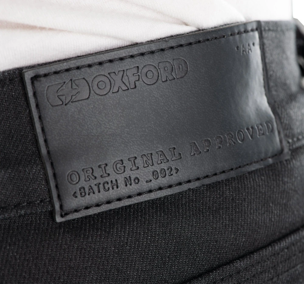 Vyriški motociklininko džinsai Oxford Original Approved CE Regular Fit juodi