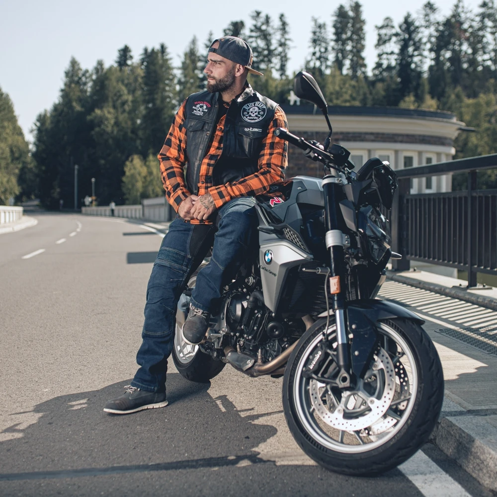 Vyriški motociklininko džinsai W-TEC Biterillo Evo