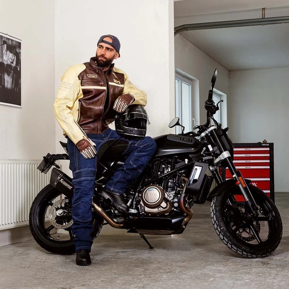 Vyriški motociklininko džinsai W-TEC Biterillo Evo