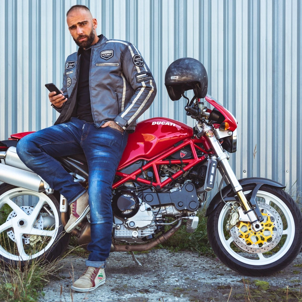 Vyriški motociklininkų džinsai W-TEC Feeldy