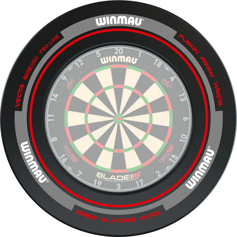 Winmau Advance smiginio lentos apsauga juoda/raudona