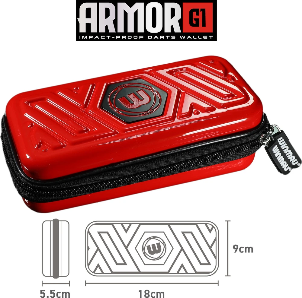 Winmau Armor G1 smiginio dėklas, raudonas